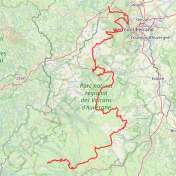 Jour 1 Auvergne Charroux à Salers GPS track, route, trail