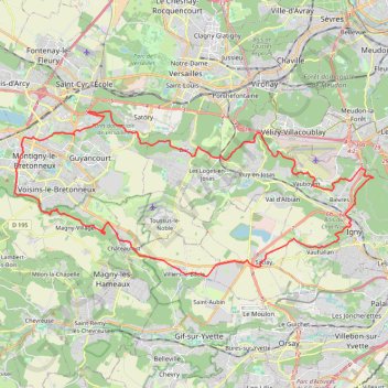 Bièvres - La Bernie GPS track, route, trail