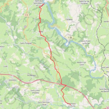 Saint-Maurice-sur-Loire - Pommiers-en-Forez GPS track, route, trail