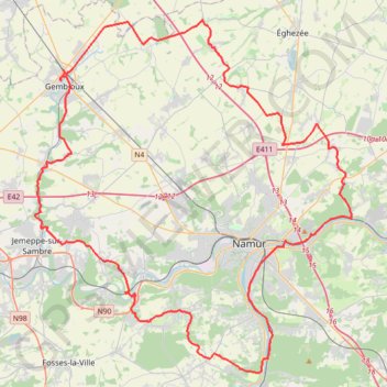 Rando des flaneurs 2015 Gembloux Sprint Club 92 km GPS track, route, trail