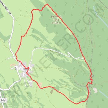Traversée du Mont Pela GPS track, route, trail