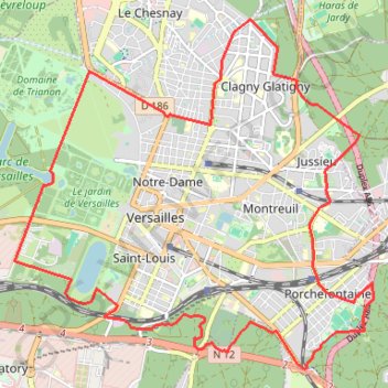 Versailles - Ceinture verte de Versailles GPS track, route, trail