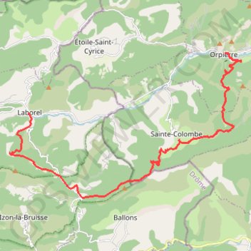 Laborel - Orpierre GPS track, route, trail
