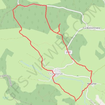 Chavagnac GPS track, route, trail