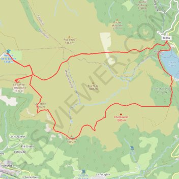 Banne d'Ordanche lac du Guéry GPS track, route, trail