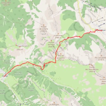 Queyras-Viso Étape 01 : Ceillac - Saint-Véran (direct) GPS track, route, trail
