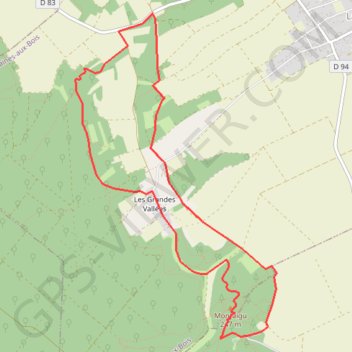 L aux B Montaigu 2 GPS track, route, trail