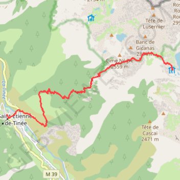 Saint-Etienne-de-Tinée (Circuit du Ténibre) GPS track, route, trail
