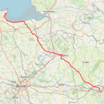 LAVAL CANCALE LAVAL 2022 250kms mode PBP-17600809 GPS track, route, trail