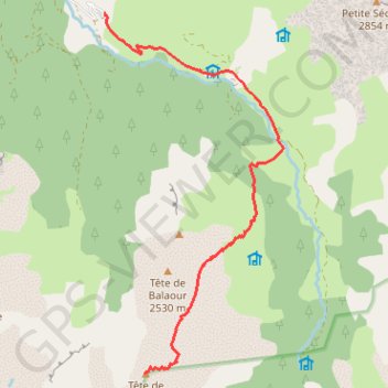 Tête de Chabrière GPS track, route, trail