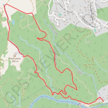 DH Chemin de la Maure Tignet GPS track, route, trail