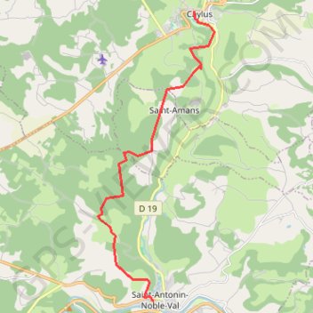 Saint-Antonin-Noble-Val - Caylus GPS track, route, trail