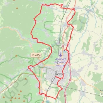 1.a Colmar GPS track, route, trail