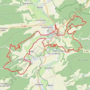 Randonnée 60 kms GPS track, route, trail