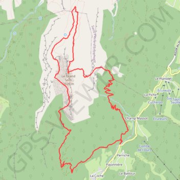 Grand Som en boucle depuis la Coche (Chartreuse) GPS track, route, trail