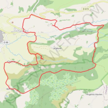 Chastreix - Bois de la Masse GPS track, route, trail