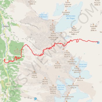 Valsavarenche Randonnée GPS track, route, trail