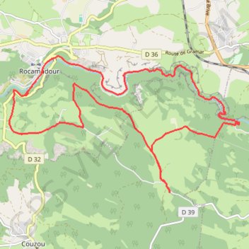 Rocamadour - moulin du Saut - La Panonnie GPS track, route, trail