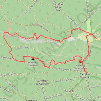 Les Gorges de Franchard GPS track, route, trail