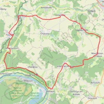 Omerville - Vetheuil GPS track, route, trail