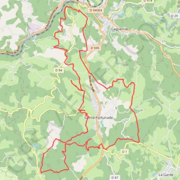 Les puys de Sainte-Fortunade GPS track, route, trail