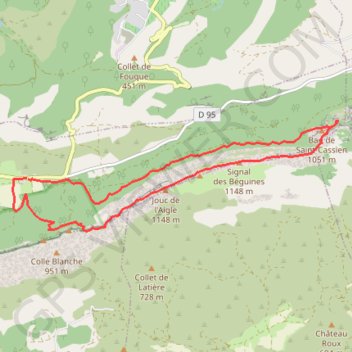 Croix des glacieres st cassien GPS track, route, trail