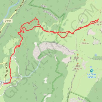 Le recullet GPS track, route, trail