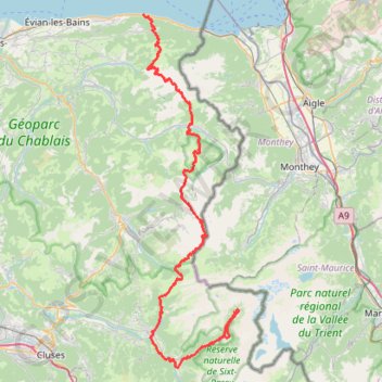 De Meillerie à Salvigny GPS track, route, trail