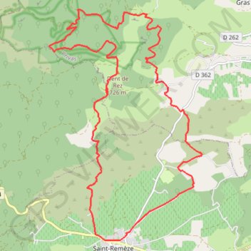 Dent de Rez, col de Baravon, Gogne, Saint Remèze GPS track, route, trail