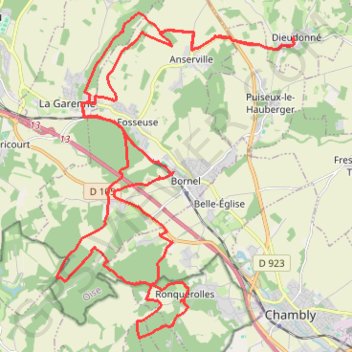Dieudonné - Méru - Esches GPS track, route, trail