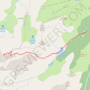 Merens les Vals - étang de Comte - crêtes de la Lhasse GPS track, route, trail