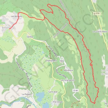 Mont de la Charvaz en traversée depuis Billième GPS track, route, trail