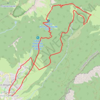 Le Habert de Chamechaude depuis le Sappey GPS track, route, trail