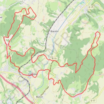 Collines des sources de la Bourbre - Châbons GPS track, route, trail