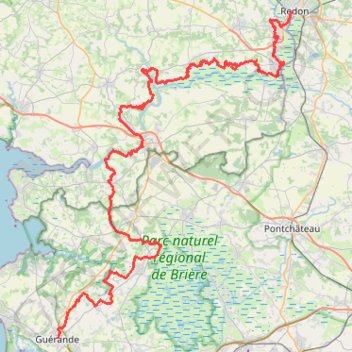 Redon - Guérande GPS track, route, trail