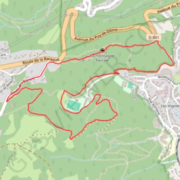 Montagne Percée - Chamalières GPS track, route, trail