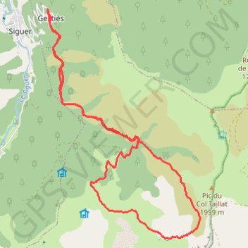 Daniel Siguer Gesties Pic du Col Taillat GPS track, route, trail