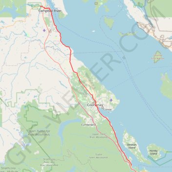 Fanny Bay - Campbell River GPS track, route, trail