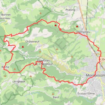 Fête de la Fourme et des Côtes du Forez - Montbrison GPS track, route, trail