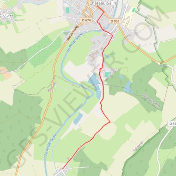 GR5 vers Dieuze variante Château Salins Salonnes GPS track, route, trail