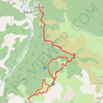 Pic du midi de Siguer GPS track, route, trail
