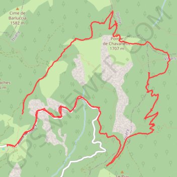 Rando à pied Madone Thiery-Sarzit GPS track, route, trail