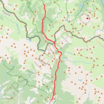 Chemin d'Arles à Compostelle - Urdos - Villanua (Espagne) GPS track, route, trail