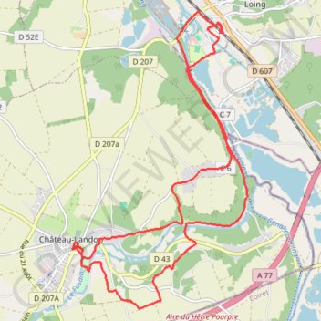 Château-Landon GPS track, route, trail