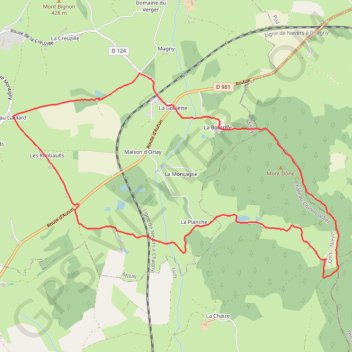 La Gagère GPS track, route, trail