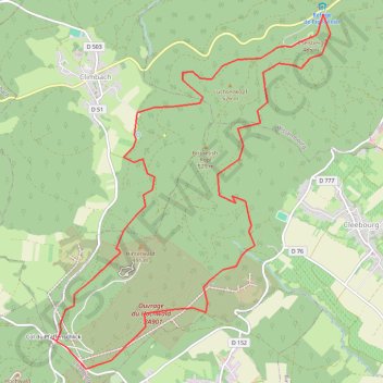 Le hochwald - ligne maginot (fossé antichar) GPS track, route, trail