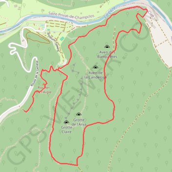 La Cèze GPS track, route, trail