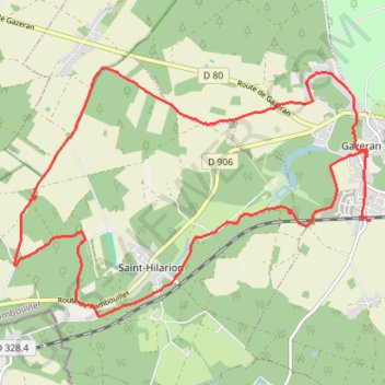 Gazeran vallée de la Guéville GPS track, route, trail