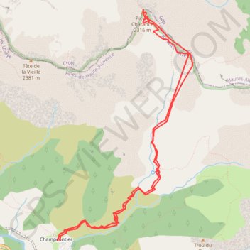 Le Col La Rousse au dessus du Lauzet GPS track, route, trail