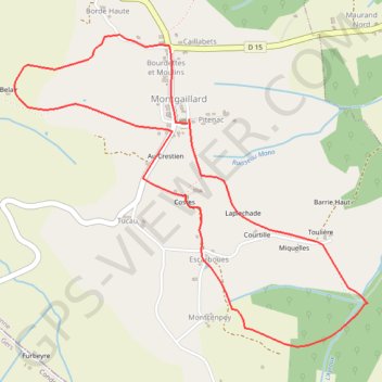 Montgaillard des Fontaines GPS track, route, trail